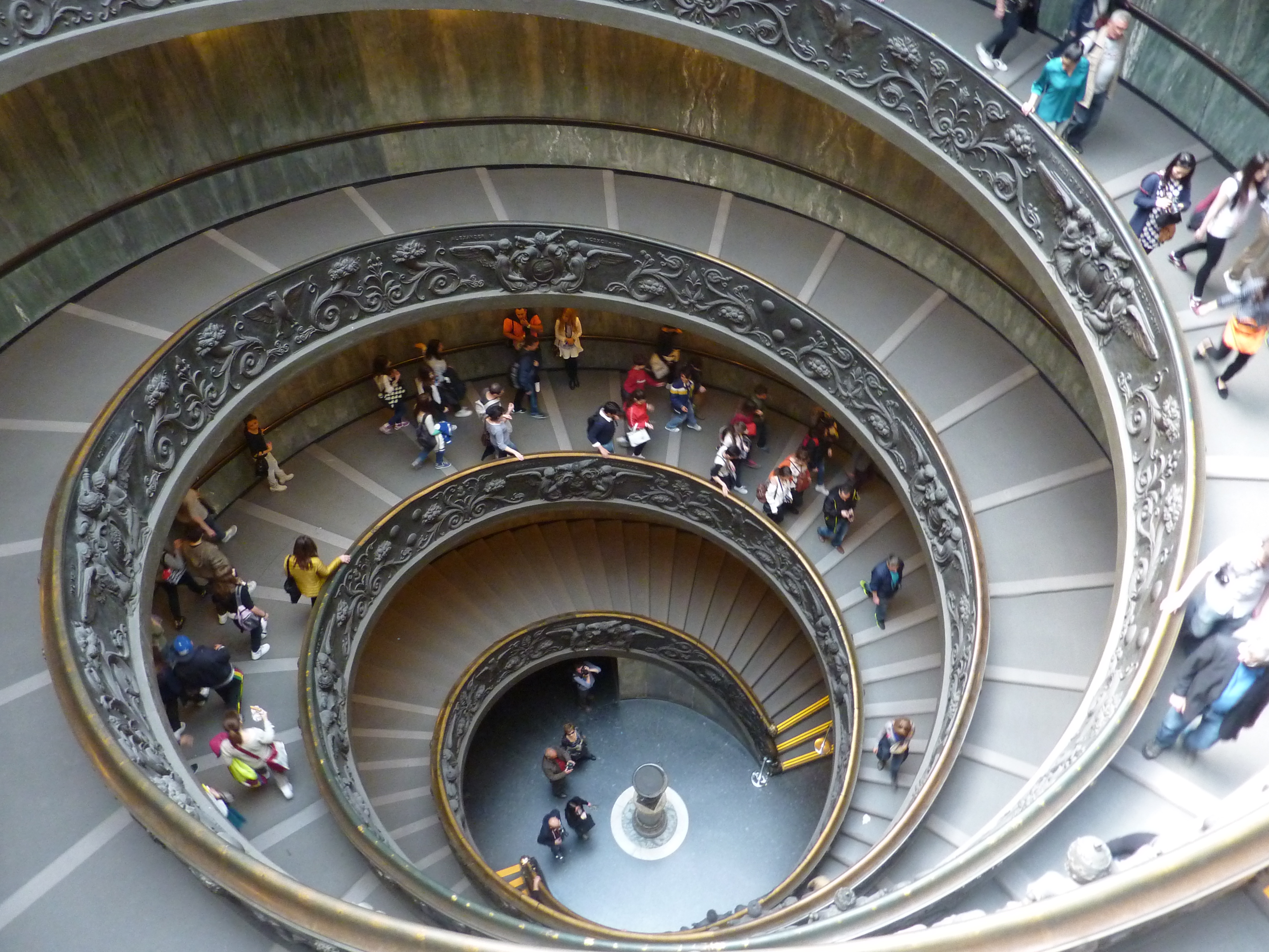 a long spiral stairway